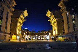 Barrio de Antigone en Montpellier (Languedoc-Roussillon, Francia)